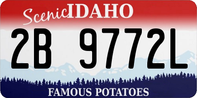 ID license plate 2B9772L