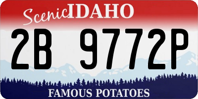 ID license plate 2B9772P