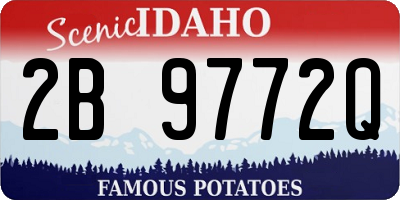 ID license plate 2B9772Q