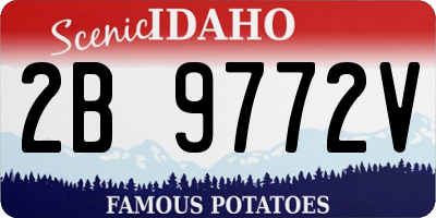 ID license plate 2B9772V