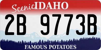 ID license plate 2B9773B