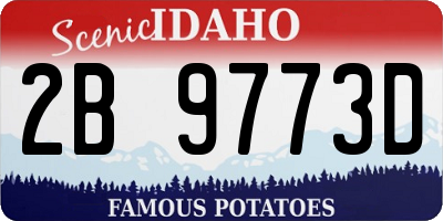 ID license plate 2B9773D