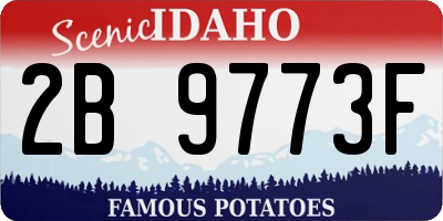 ID license plate 2B9773F