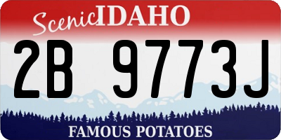 ID license plate 2B9773J