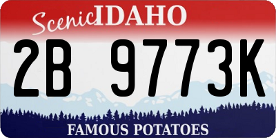 ID license plate 2B9773K