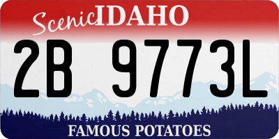 ID license plate 2B9773L