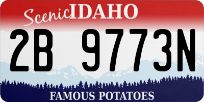 ID license plate 2B9773N