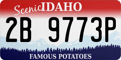 ID license plate 2B9773P