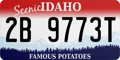ID license plate 2B9773T