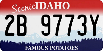 ID license plate 2B9773Y