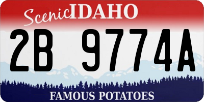 ID license plate 2B9774A