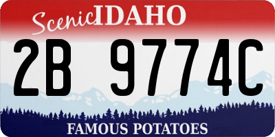 ID license plate 2B9774C
