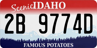 ID license plate 2B9774D
