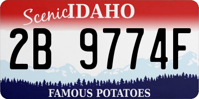 ID license plate 2B9774F