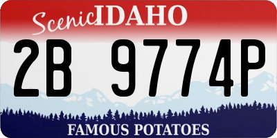 ID license plate 2B9774P
