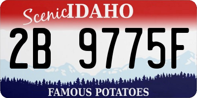 ID license plate 2B9775F