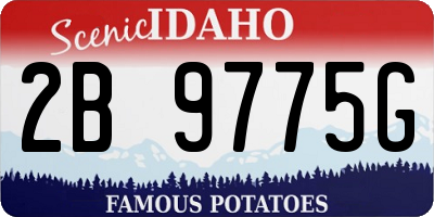 ID license plate 2B9775G