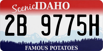 ID license plate 2B9775H