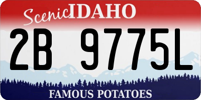 ID license plate 2B9775L