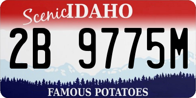 ID license plate 2B9775M