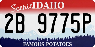 ID license plate 2B9775P