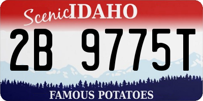 ID license plate 2B9775T