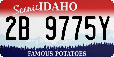 ID license plate 2B9775Y
