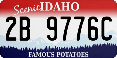 ID license plate 2B9776C