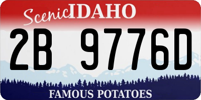 ID license plate 2B9776D