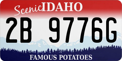 ID license plate 2B9776G
