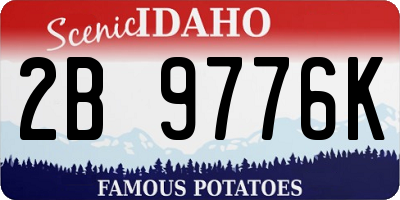 ID license plate 2B9776K