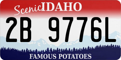 ID license plate 2B9776L