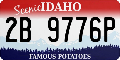 ID license plate 2B9776P