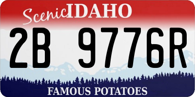 ID license plate 2B9776R