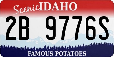 ID license plate 2B9776S
