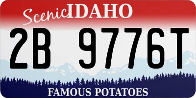 ID license plate 2B9776T