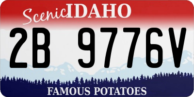 ID license plate 2B9776V