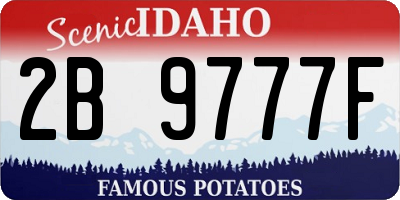 ID license plate 2B9777F