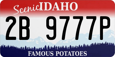 ID license plate 2B9777P