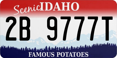ID license plate 2B9777T