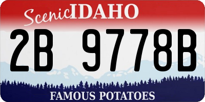 ID license plate 2B9778B