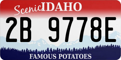 ID license plate 2B9778E