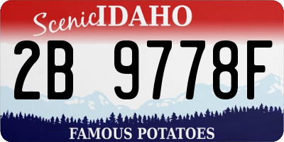 ID license plate 2B9778F