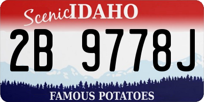 ID license plate 2B9778J