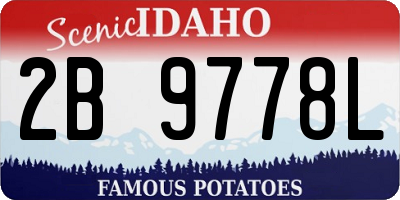 ID license plate 2B9778L