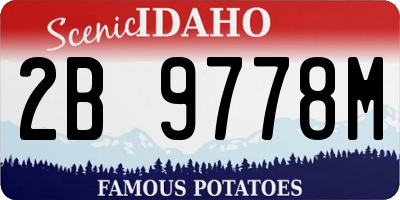 ID license plate 2B9778M