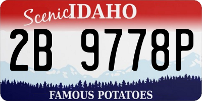 ID license plate 2B9778P