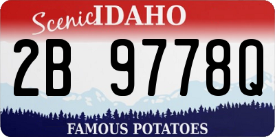 ID license plate 2B9778Q