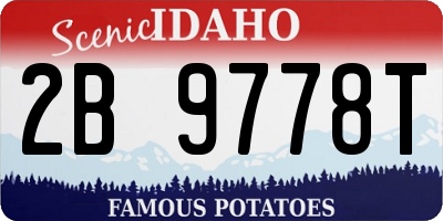 ID license plate 2B9778T