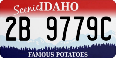 ID license plate 2B9779C